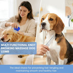 Compact pet tear stain remover comb for delicate cleaning around eyes and ears.