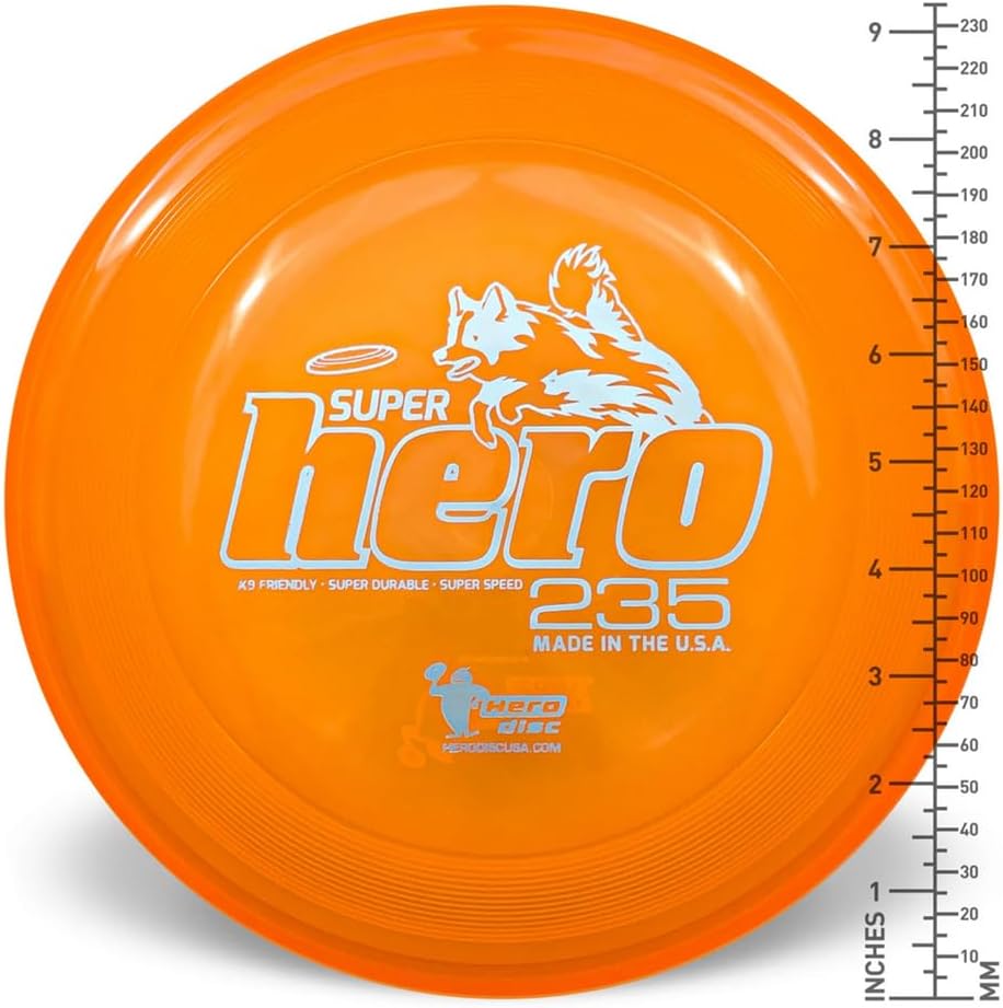 Hero Disc USA Superhero 235 K9 Candy plastic pet disc side profile