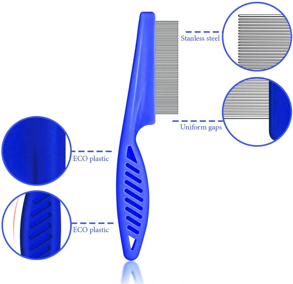 SKYPIA flea and lice comb for dogs and cats handheld size demonstration