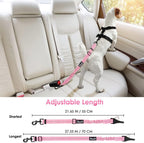 SlowTon reflective dog safety belt in car