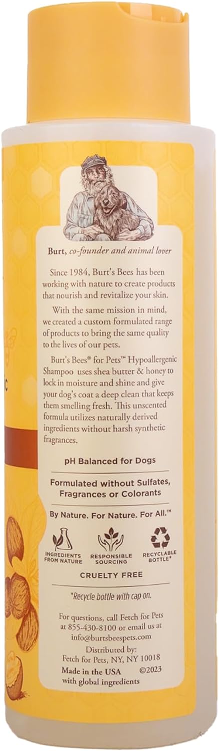 Burt's Bees for Pets Hypoallergenic Dog Shampoo with Shea Butter and Honey, Gentle Fragrance Free Shampoo for Sensitive Dogs with 95% Natural Origin Skin and Coat Formula, 16 Fl Oz - Image 10
