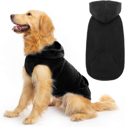 EXPAWLORER Dog Hoodie Fleece Sweater Vest, Hooded Dog Sweatshirt Fall Winter Pet Clothes with Leash Hole, Sleeveless Warm Cozy Puppy Clothing for Cat Small Medium Large Dogs Girl Boy, Grey XL - Image 12