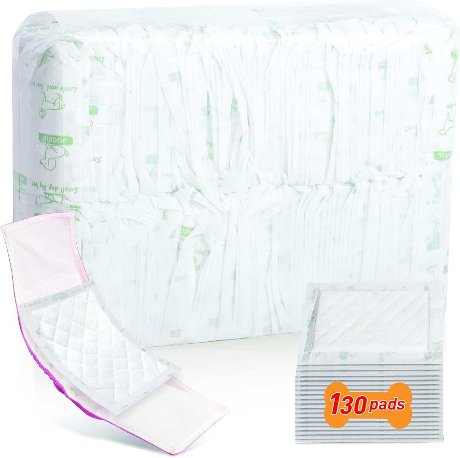 Dog Diaper Liners for Male and Female Dogs, 150ct, Super Absorbent Disposable Dog Diapers Booster Pads fit Most Pet Belly Bands and Wraps (Regular) - Image 11