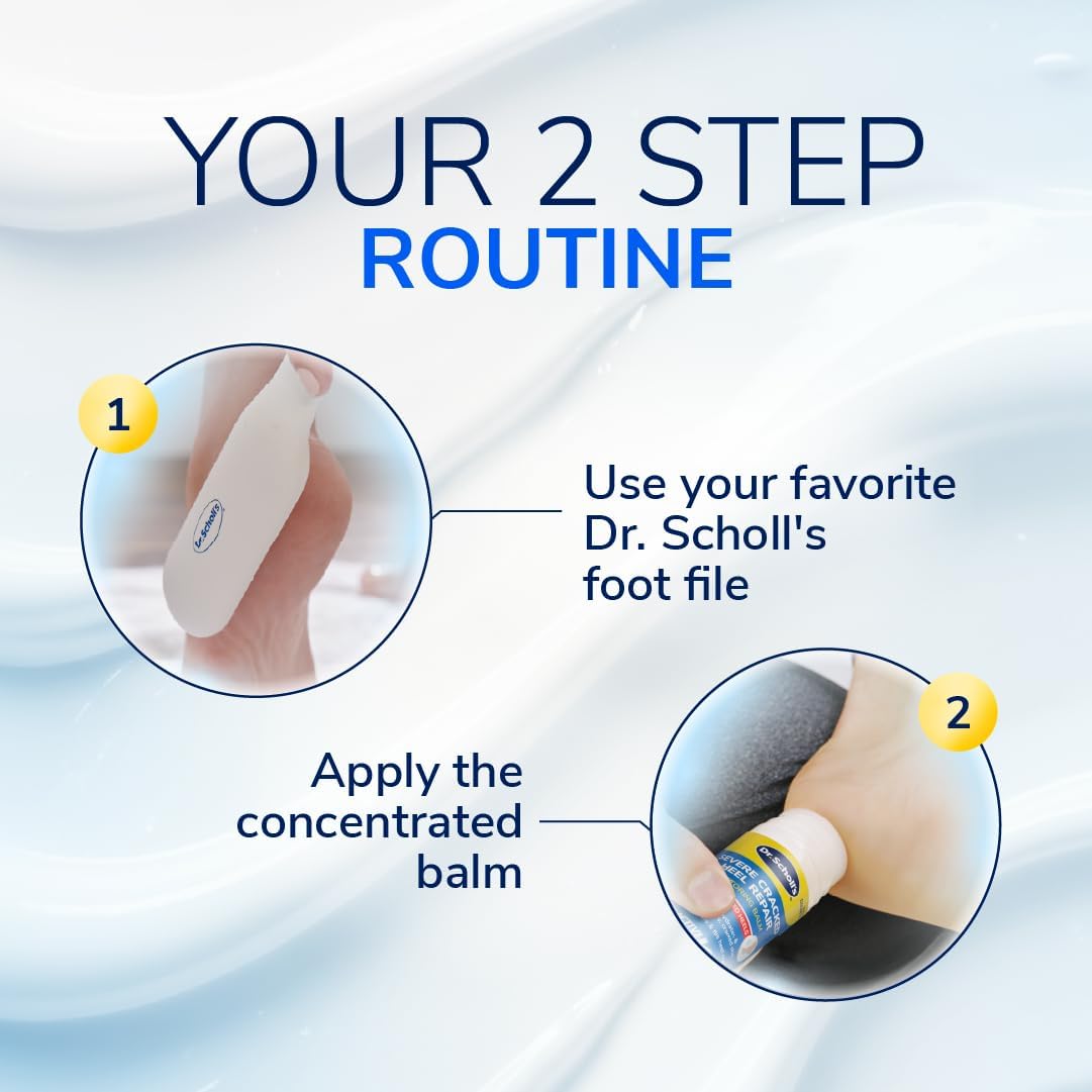 Non greasy Dr. Scholl's urea foot balm stick for unisex daily foot care