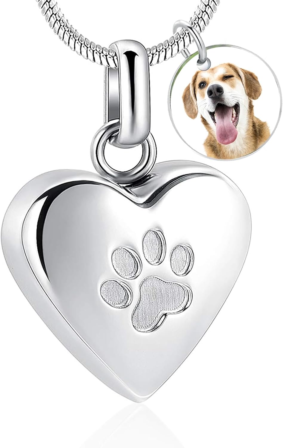 zeqingjw Pet Cremation Jewelry for Ashes Pendant Paw Print Pet Heart Urn Necklace Memorial Keepsake Jewelry for Pet/Dog's/Cat's Ashes - Image 11