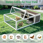 Rockever rabbit hutch wire run detail