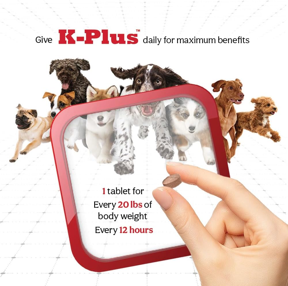 K-Plus Potassium Citrate Plus Cranberry Supplement for Dogs - UTI Remedy Chewable Tablets - Supports Bladder Health - For Every Dog Breed (100 Tabs) - Image 9