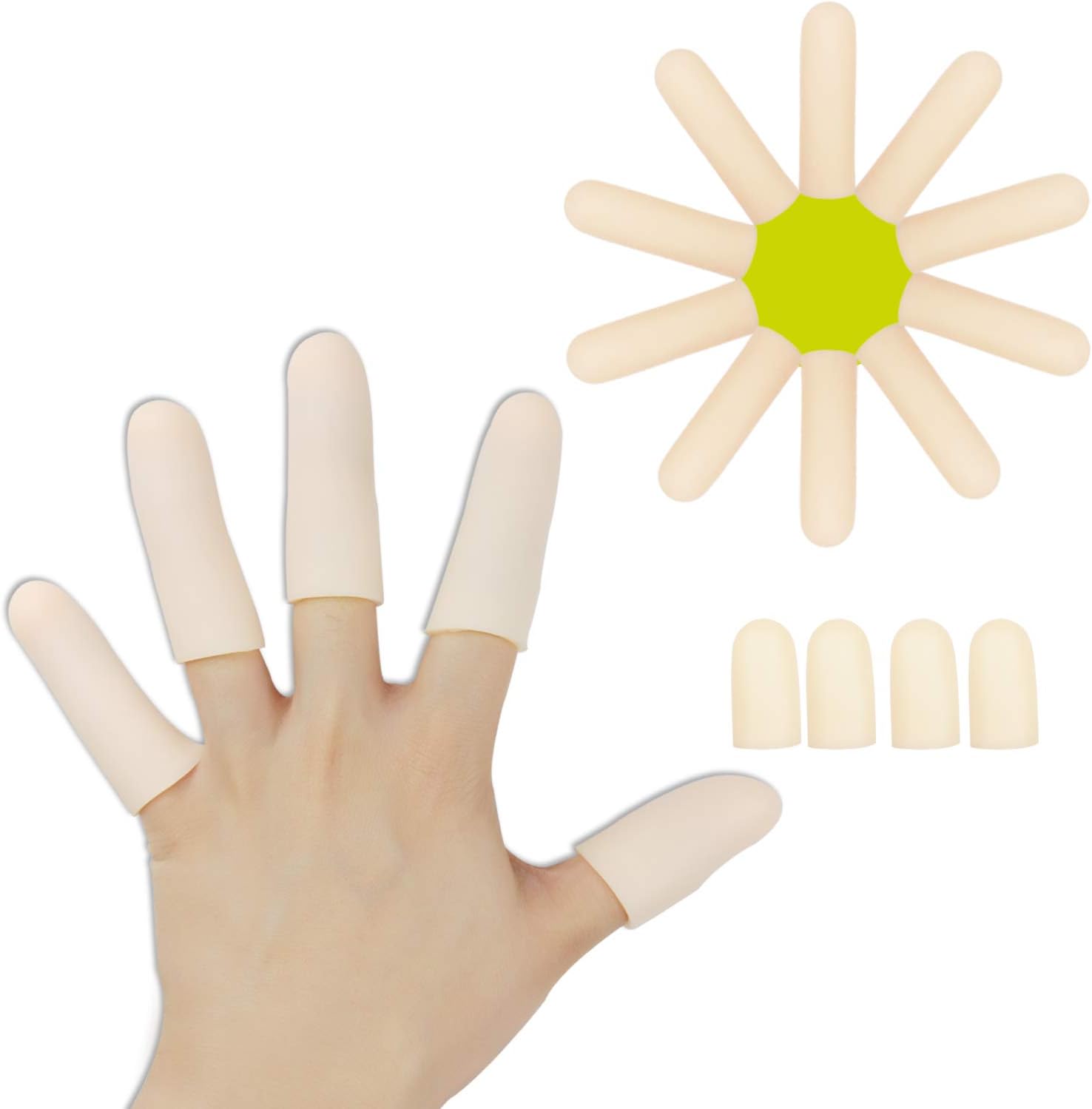 Pnrskter gel finger cots 14 pieces pack front view for eczema relief