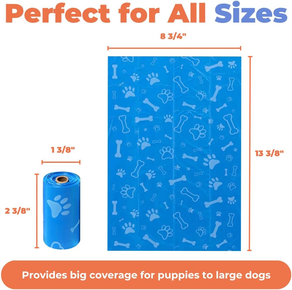 Multicolor pack of hundred and fifty count pet cleanup bags