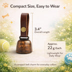 Kcrygogo pet collar bell tracker accessory pack highlighting the heavy-duty alloy quick-release snap buttons.
