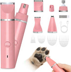 Veeconn lightweight electric animal grooming kit packaging and full contents layout.