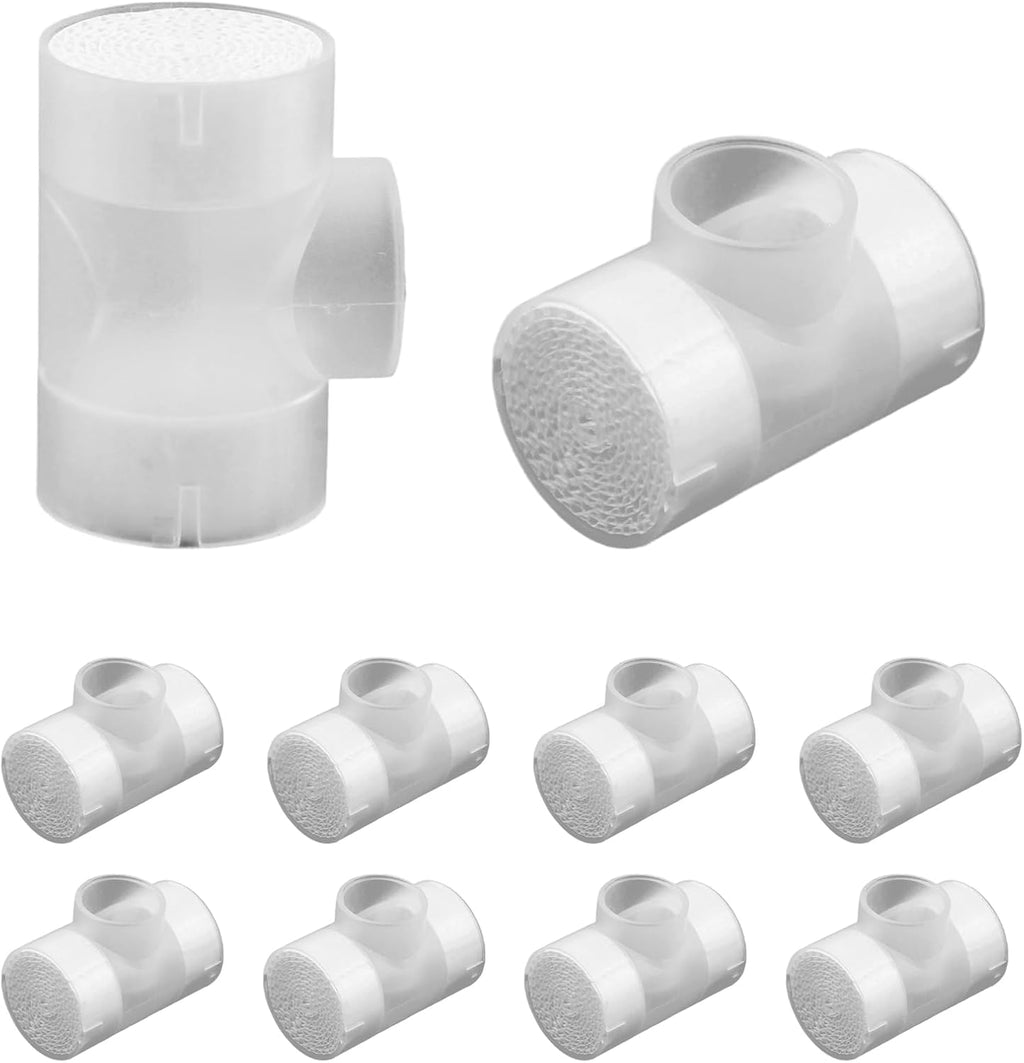 HGRTYXS Tracheostomy HME Heat Moisture Exchanger 10 Pack front view showing transparent shell.