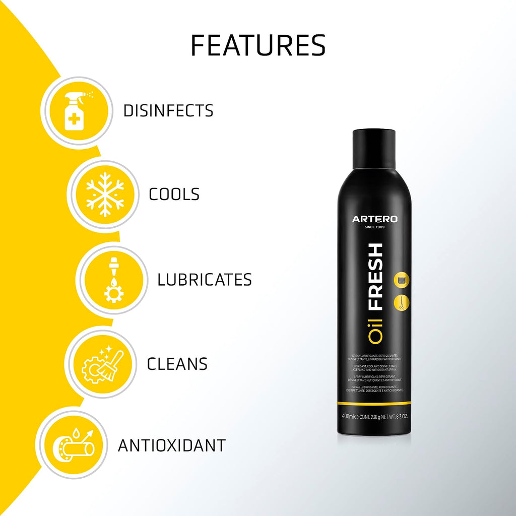 Authentic Artero 6 in 1 blade lubricant aerosol can for dog and cat groomers