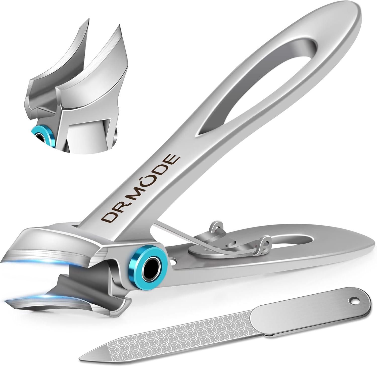 DRMODE stainless steel toenail clippers front view