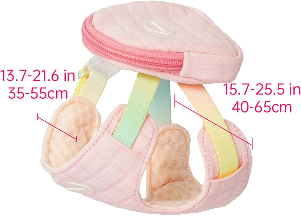 Touchdog pink pet backpack harness highlighting the escape proof design.