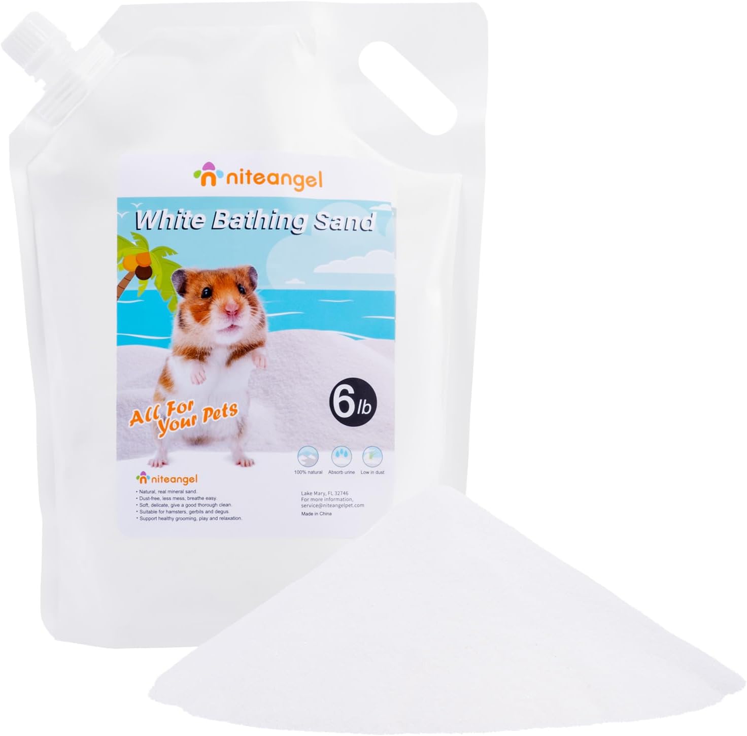 Niteangel Hamster Desert Bath Sand | No-Dust Bath or Potty Litter for Hamster Chinchillas Gerbil Mice Degu or Other Small Pets - Image 11