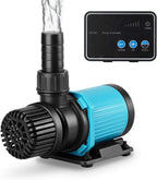 Jerepet aquarium water pump front view with smart controller