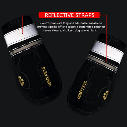 Qumy dog boots with split seam opening for easy wear