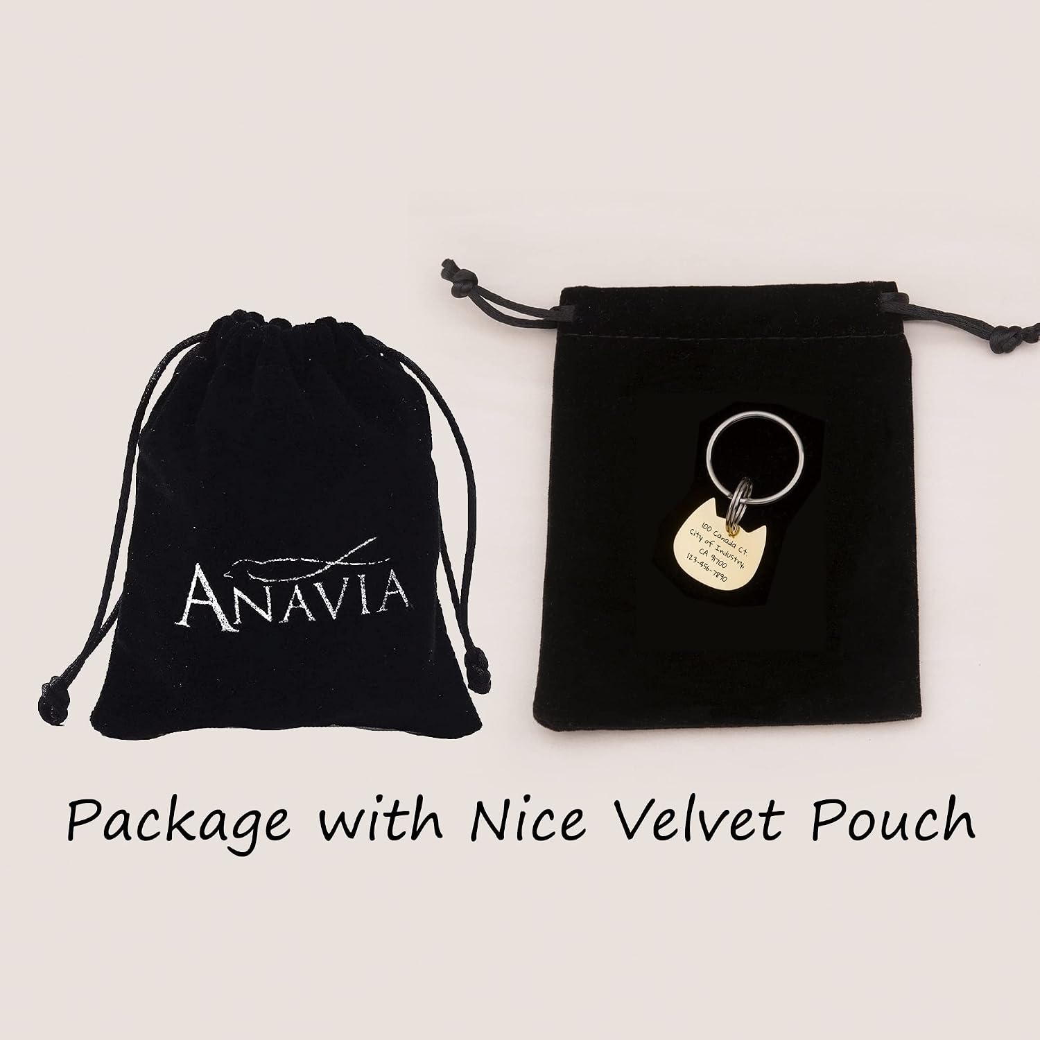 Anavia sleek silver finish pet identifier tailored for lightweight feline comfort