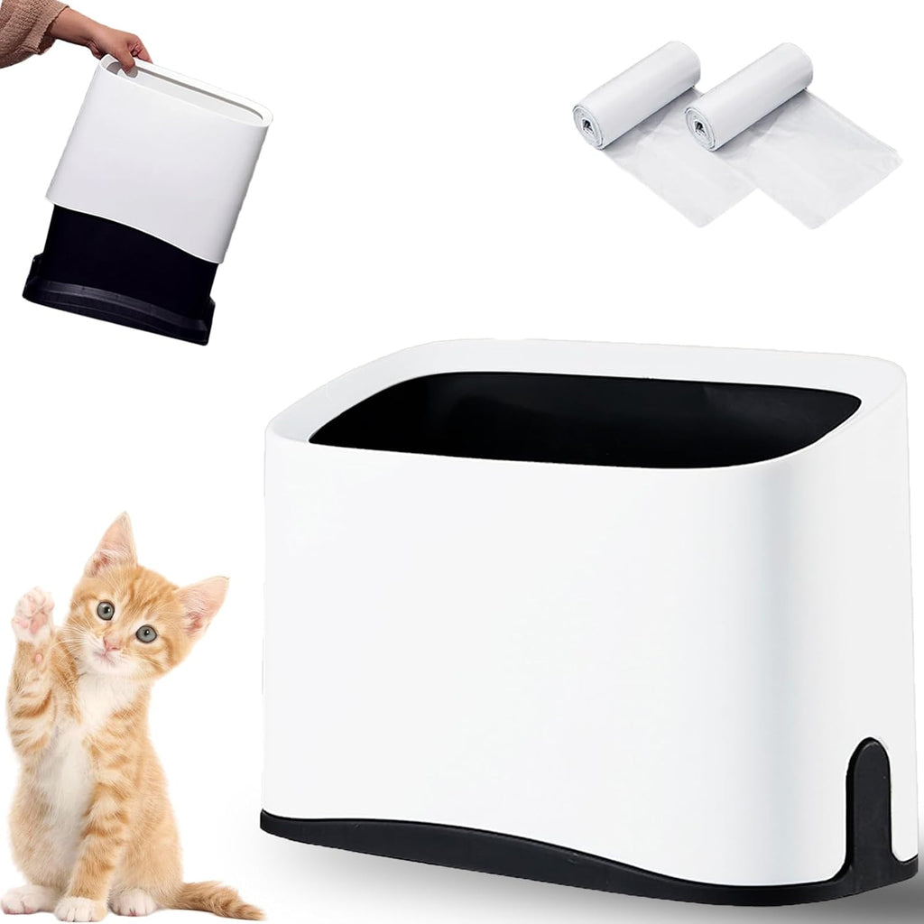 Pipimoo cat litter scoop holder front view white storage