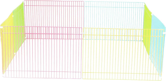 Emours Portable Small Animal Play Pen Rabbit Cages for Outdoor Indoor DIY Pet Fence for Bunny, Hamster, Guinea Pig,Puppy, Kitties, Corner Enclosed Play Cage, Multi-Color - Image 1