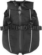 Fiveda dog winter coat reflective water resistant jacket front view on small puppy