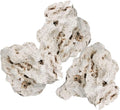 Hamiledyi aquarium holey rock stone front view showing natural white limestone texture.