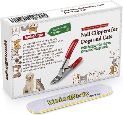 WeinaBingo nail clipper set in retail packaging for at home grooming