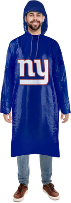 NFL Waterproof Rain Poncho for Adults, Sporty, Elastic Sleeves and Drawstring Hood, Unisex Rain Coat - Image 13