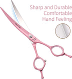 Japanese 440C stainless steel blades of curved pet grooming shears