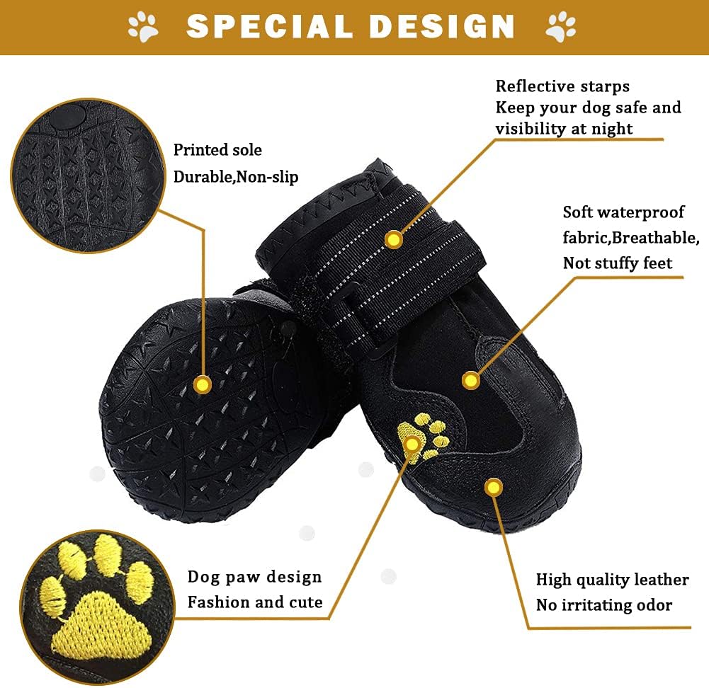 PK.ZTopia dog shoes with reflective straps