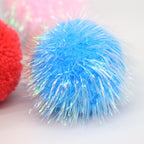 Assorted sparkle and yarn cat balls for kittens