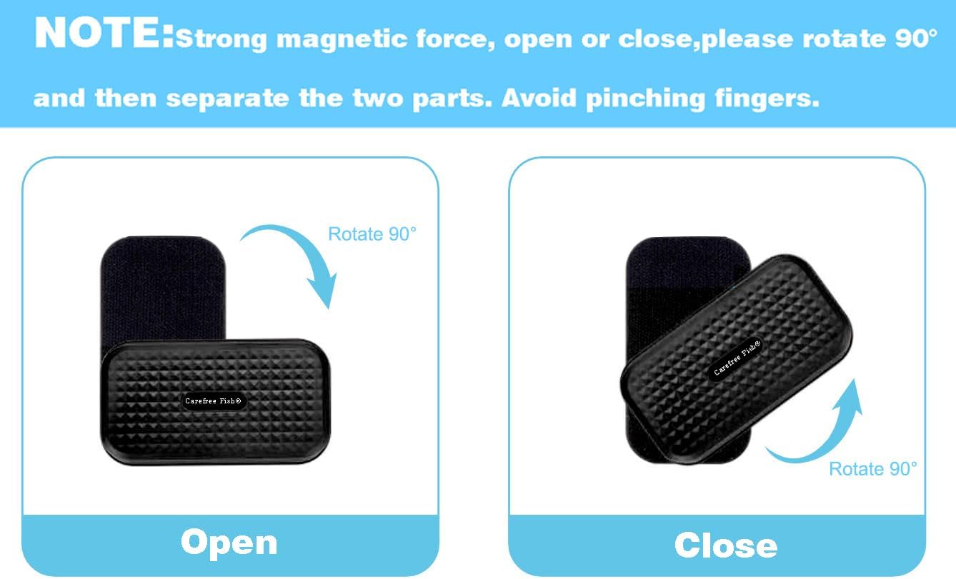 Carefree Fish magnetic scrubber being used on a small glass fish tank wall.