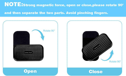 Carefree Fish magnetic scrubber being used on a small glass fish tank wall.