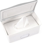 Ubbi baby wipes dispenser in gray front view
