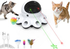ORSDA Cat Laser Toy, 2-in-1 Interactive Automatic Motion Activated Moving 8 Holes Whack A Mole Feather, USB Rechargeable Electronic Smart Sensor Kitten Toys for Indoor Exercise - Image 9