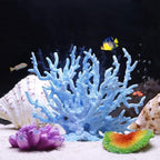 Authentic imported blue artificial coral plant structure for marine aquascaping
