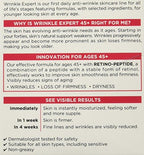 L'Oreal Paris Wrinkle Expert anti aging cream for sensitive skin close up view.