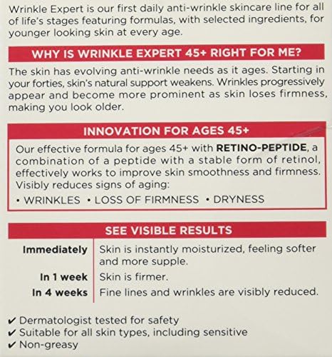 L'Oreal Paris Wrinkle Expert anti aging cream for sensitive skin close up view.