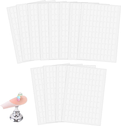 Sorcristy false tip double sided adhesive tapes front view of product sheets for nail art display holders
