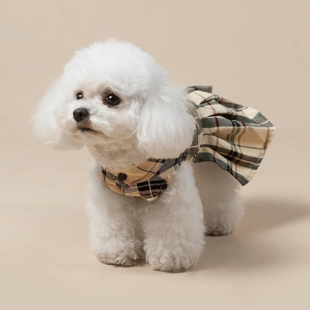 PUPTECK stylish pet apparel with elegant black bowtie embellishment on the back.