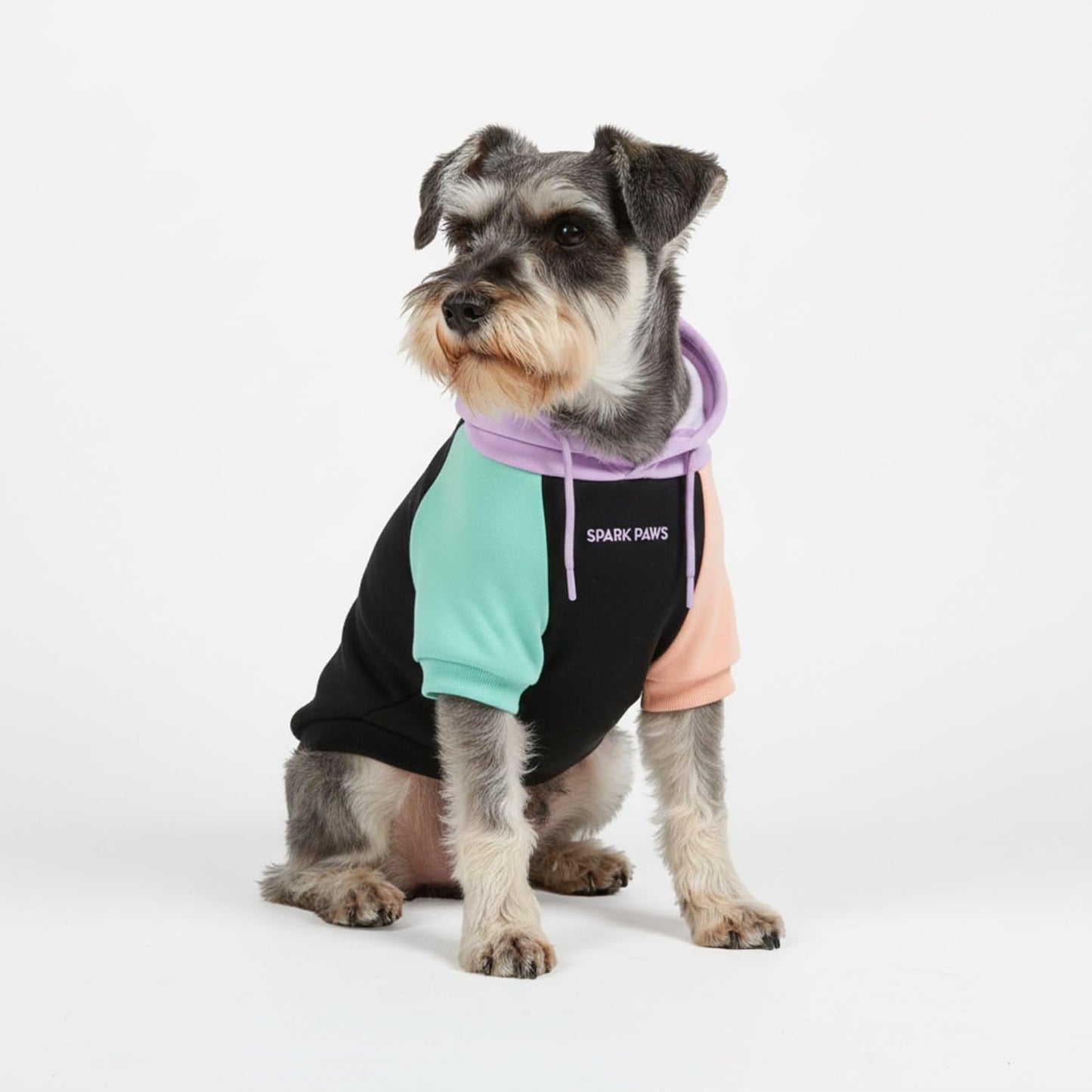 Comfortable dog winter apparel alternative shown from a side profile angle.