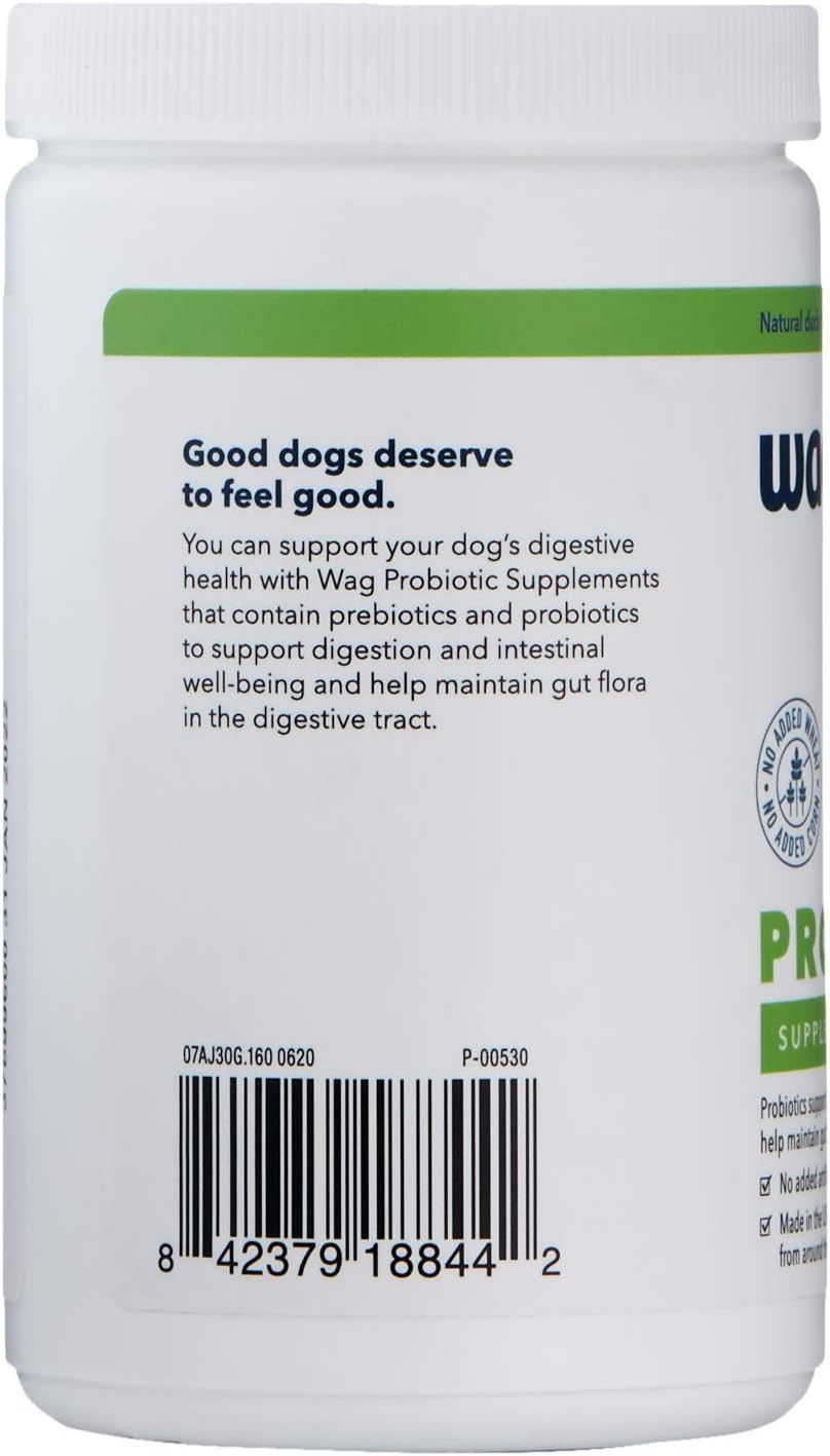 Wag canine digestive health chews natural duck flavor packaging