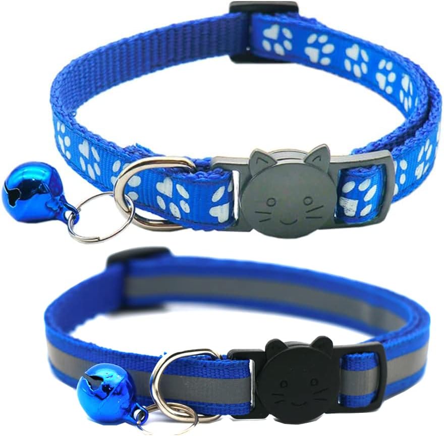 2 Pack Cat Collars Quick Release Reflective Kitten Collar with Bell & Safety Release (Black) - Image 12