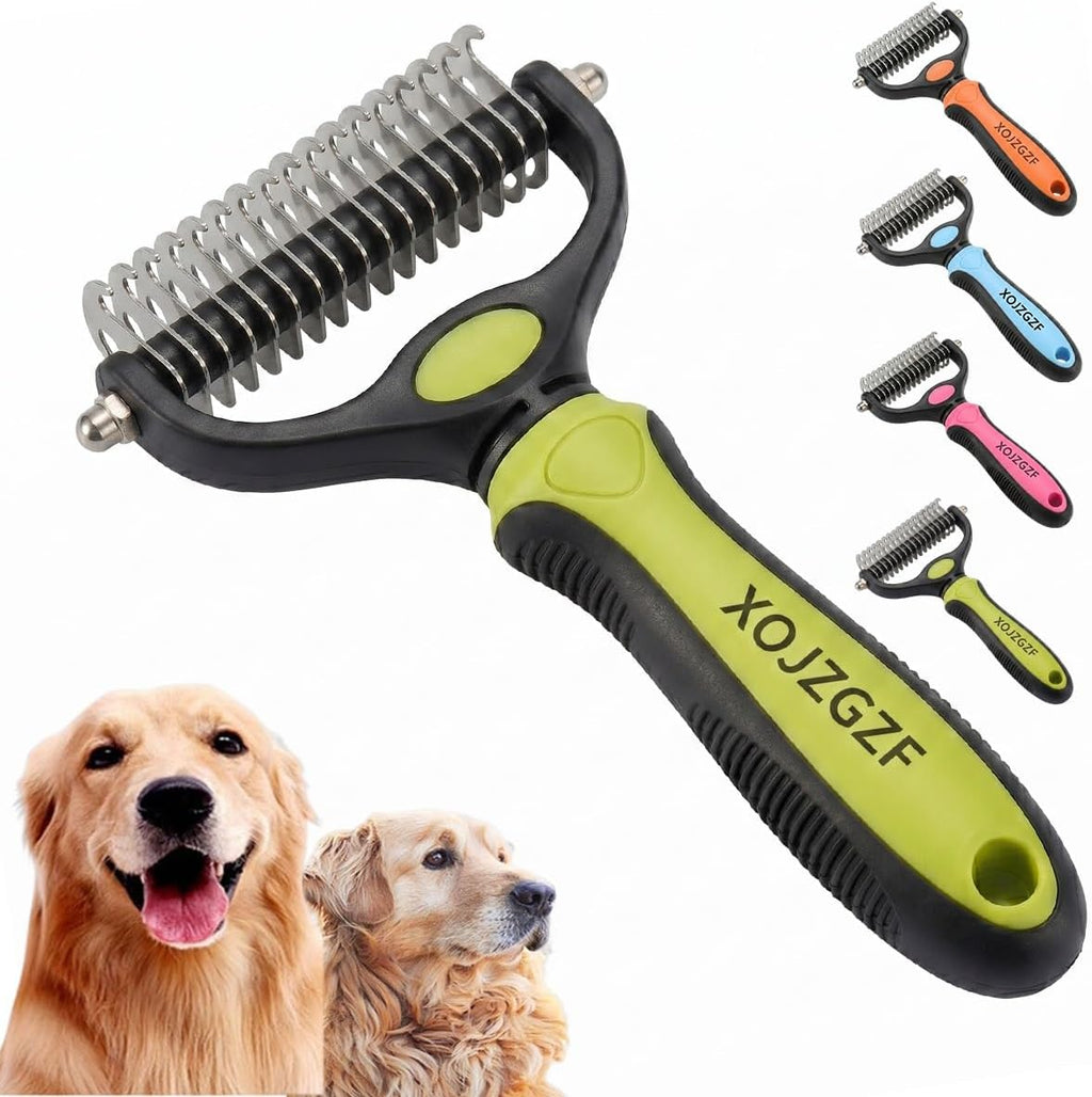 Pet Pro Tool Grooming, Dual Tooth Groom Pro for Dogs, Cat Deshedding Brush, Dog Rake Brush for Shedding, Cats Comb Undercoat Long Hair Knotter Remover, Double Teeth Coat Dual-Sided Professional Tools - Image 9
