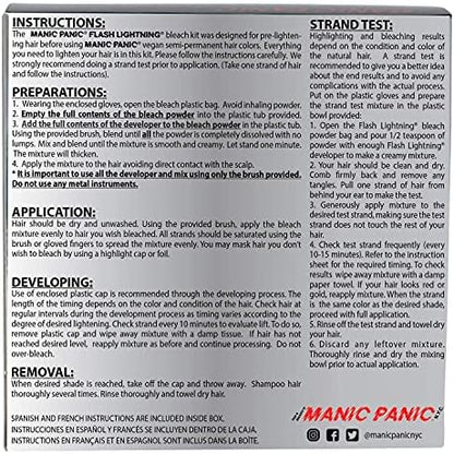 Manic Panic bleach kit contents including developer and powder