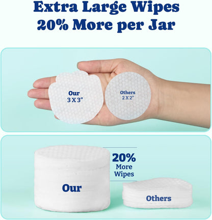 YoYoBay tear stain remover wipes showing the textured side for scrubbing eye crust