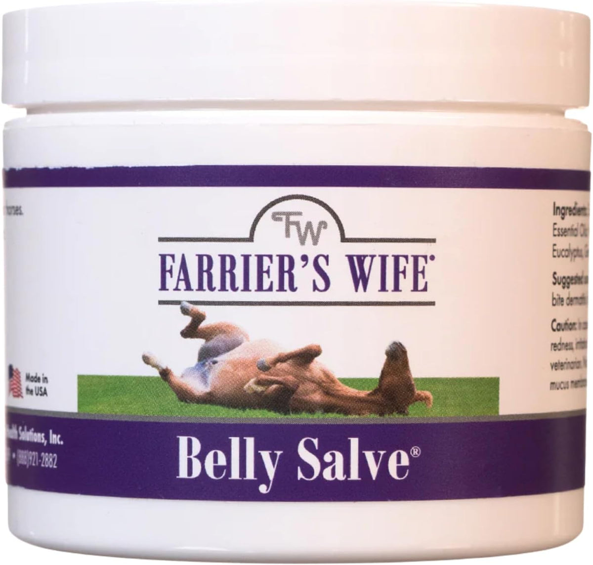 Farrier's Wife Belly Salve 7 Ounce jar front view