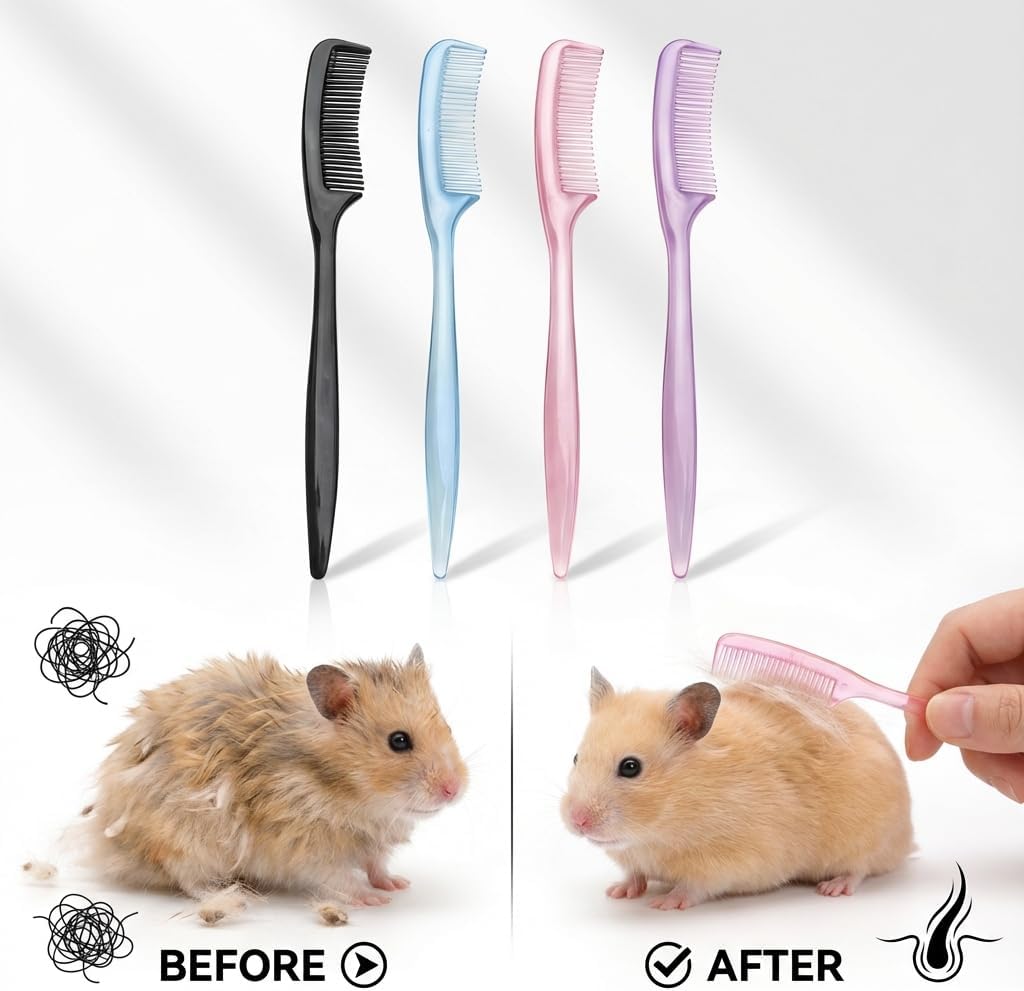 BPA free plastic small pet grooming tool kit for hamsters and mice