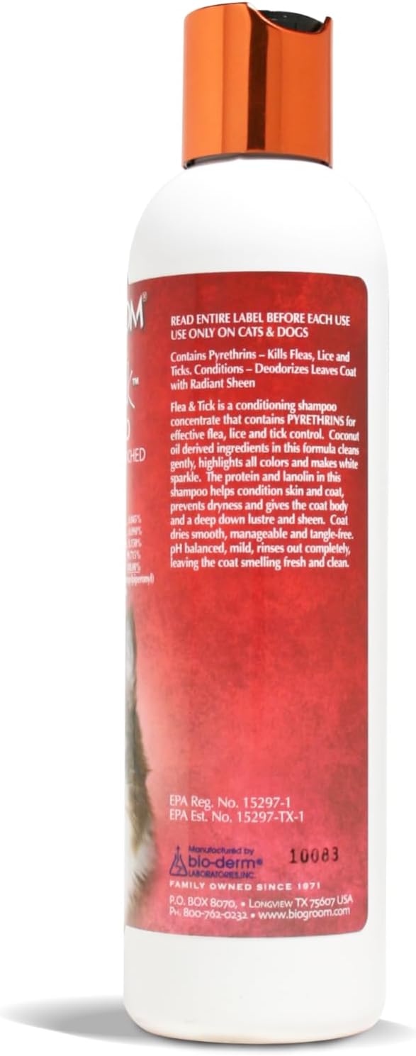 Authentic USA imported Bio-Groom pet shampoo bottle standing upright